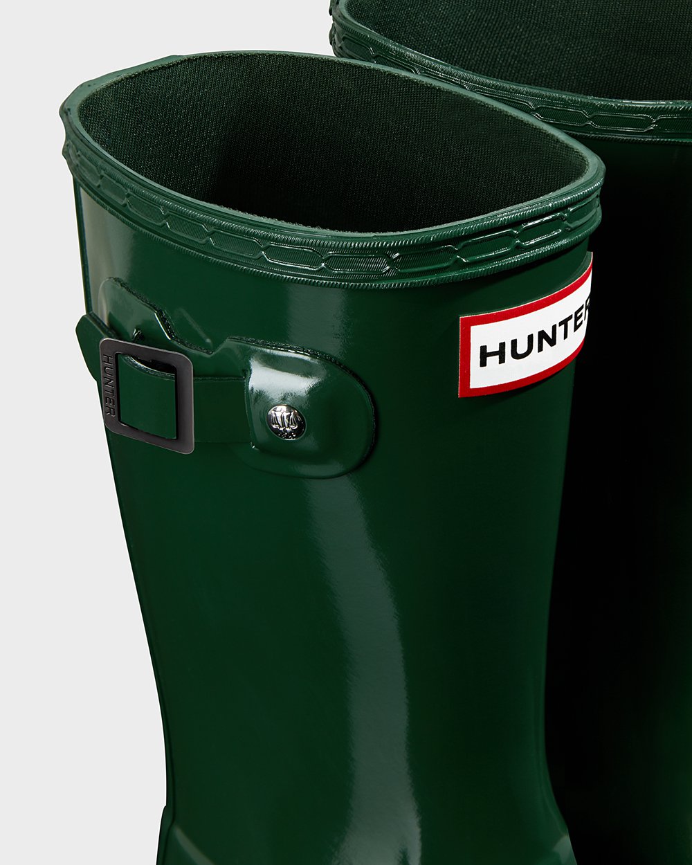 Kids Hunter Original Big Gloss - Rain Boots Green - 7439-ORECL